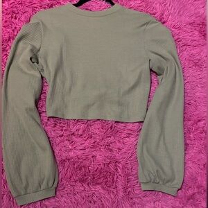 Zaful Elegant Twee Long Sleeve Tie Back Top Women Size XL